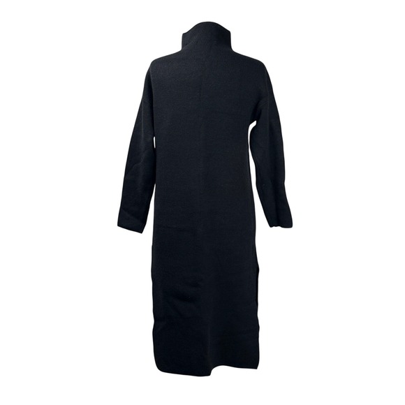 Elenza By L&L Knit‎ Dress Mock Neck Long Sleeve Midi Dress Minimalist Black - Picture 5 of 8